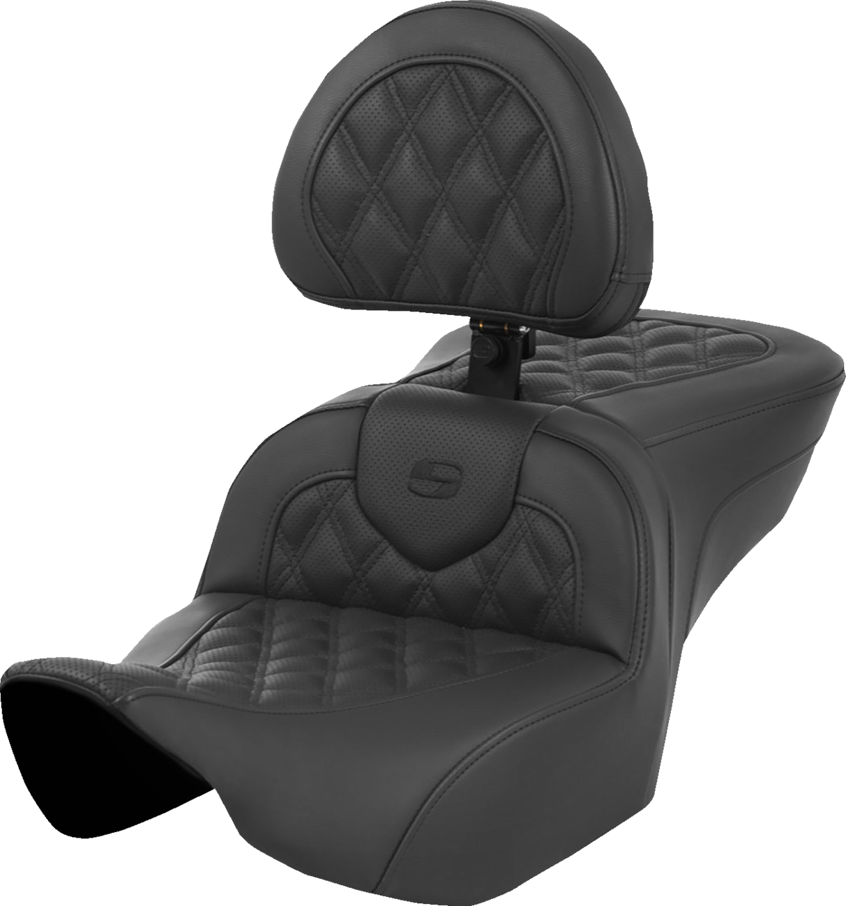 Saddlemen Roadsofa Lattice Gel Seat w/ Backrest fits 2023-2025 Harley Touring