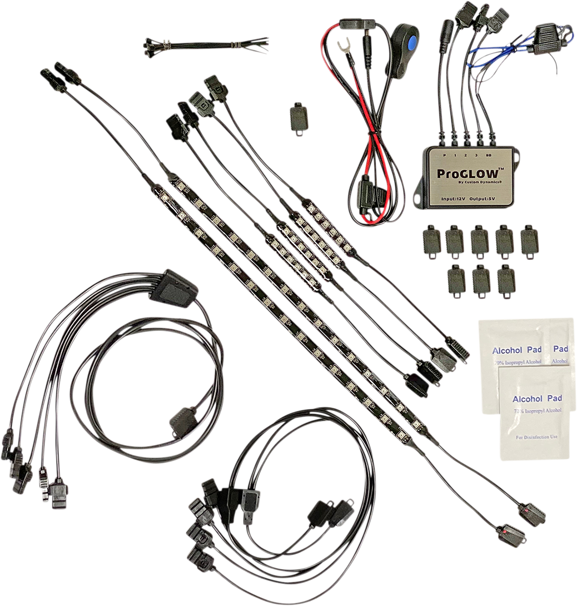 Custom Dynamics ProGLOW Color Changing LED Motorcycle Engine Accent Light Kit