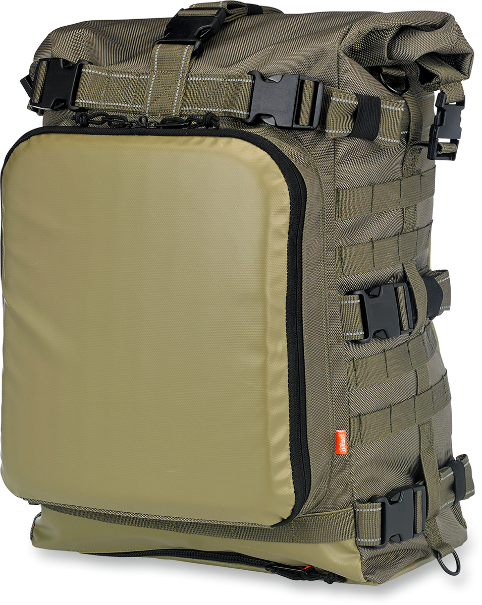 Biltwell Textile Green Exfil-80 Rear Motorcycle Rack Bag for Harley Davidson