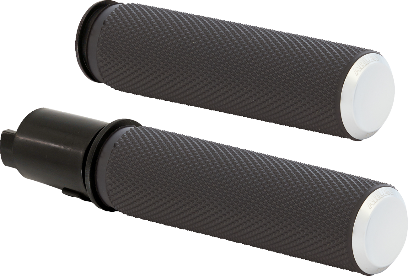 Arlen Ness Knurled Chrome TBW Handlebar Hand Grips for 2023-2024 Harley Touring