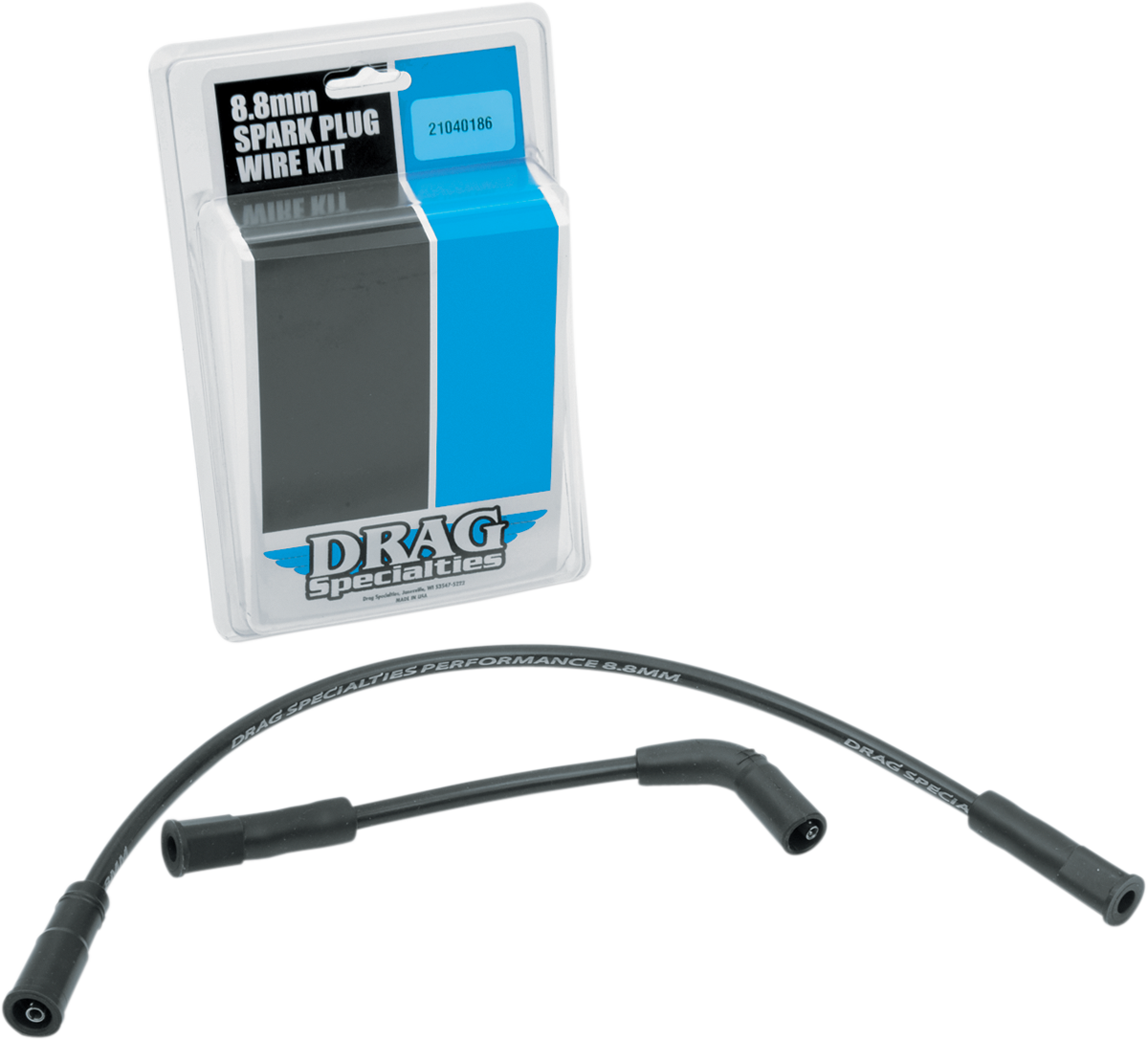 Drag Specialties Black 8.8mm Spark Plug Wires 2007-2022 Harley Sportster Iron