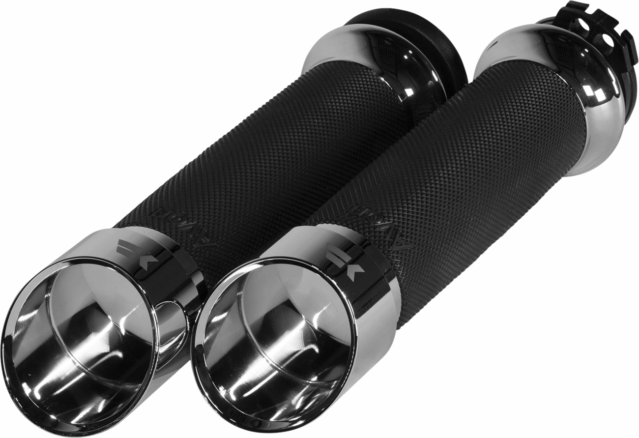 Khrome Werks Edge Contour Cable Hand Grips for 1980-22 Harley Touring Softail XL