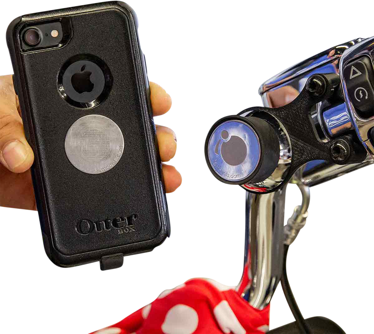 Klock Werks iOmounts Handlebar Phone Mount Kit 1996-2023 Harley Softail Models