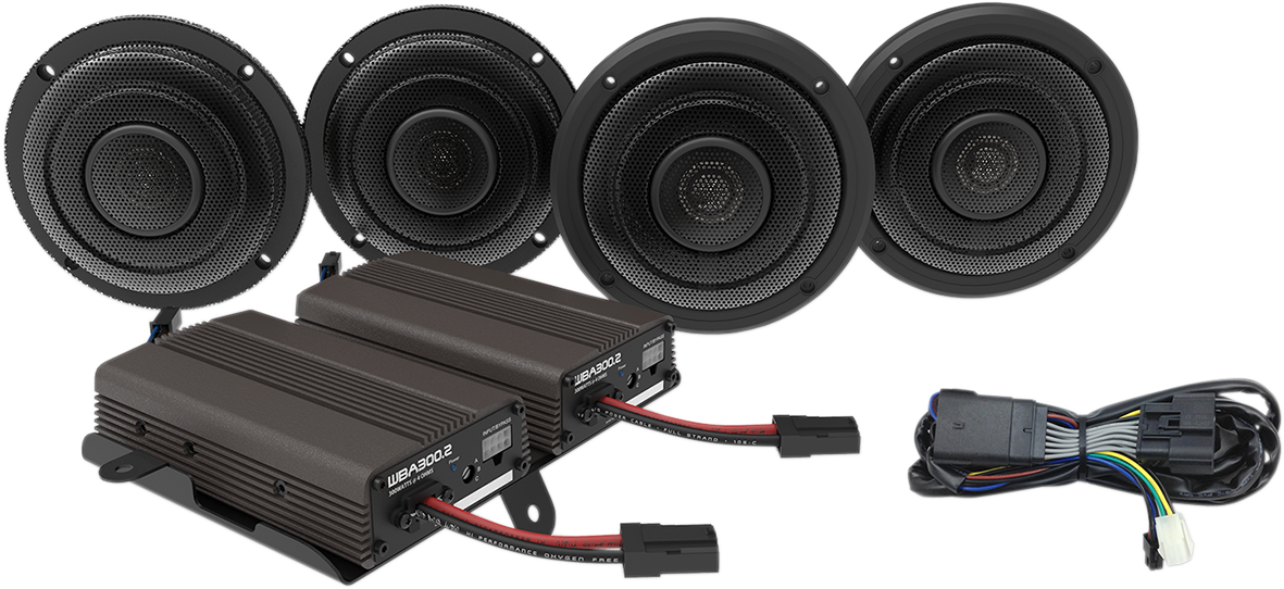 Wild Boar Front &Rear Speaker 600w Amp Kit 2014-2022 Harley Touring FLHT