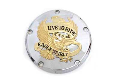 VTwin Gold Eagle Spirit Derby Cover Kit 1999-2015 Harley Touring Softail FLT FXD