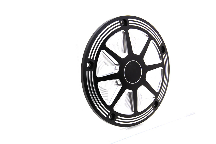 V-Twin Black Contrast 5-Hole Motorcycle Derby Cover 1999-2018 Dyna Softail FLT