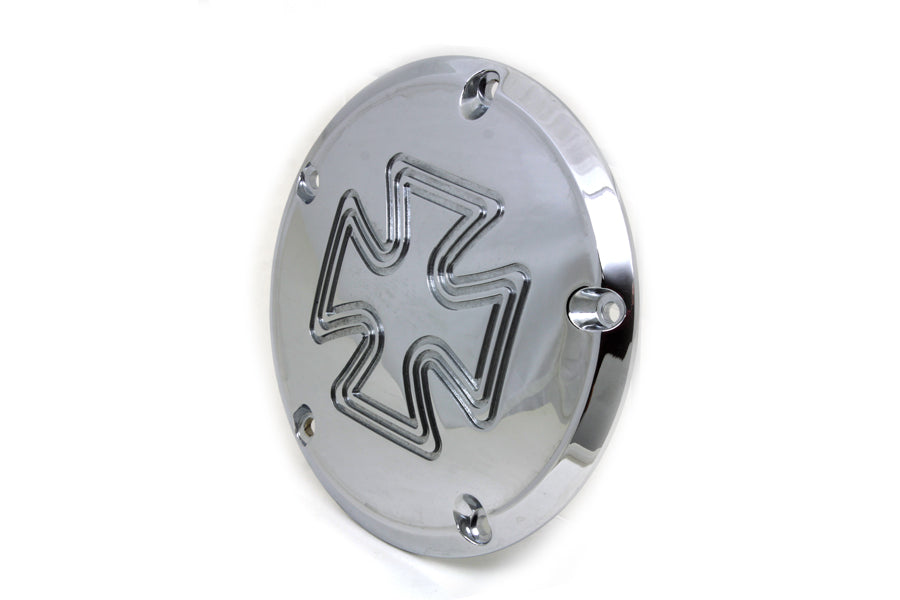 VTwin Iron Cross 5 Hole Motorcycle Derby Cover 1999-2018 Harley Touring Softtail