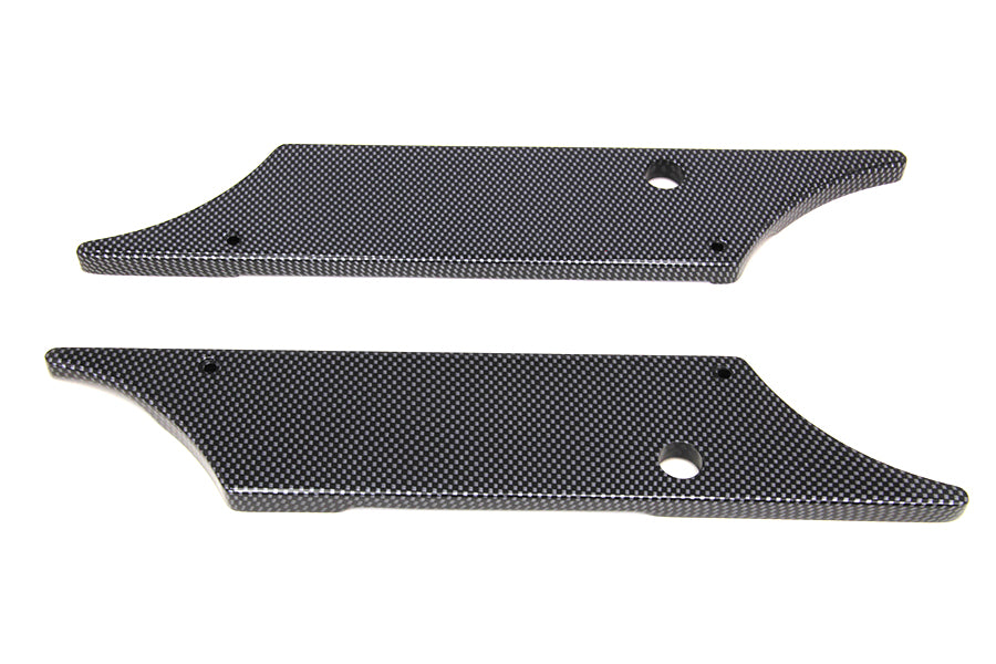 VTwin Black Carbon Fiber Saddlebag Hinge Covers 1993-2013 Harley Touring FLT