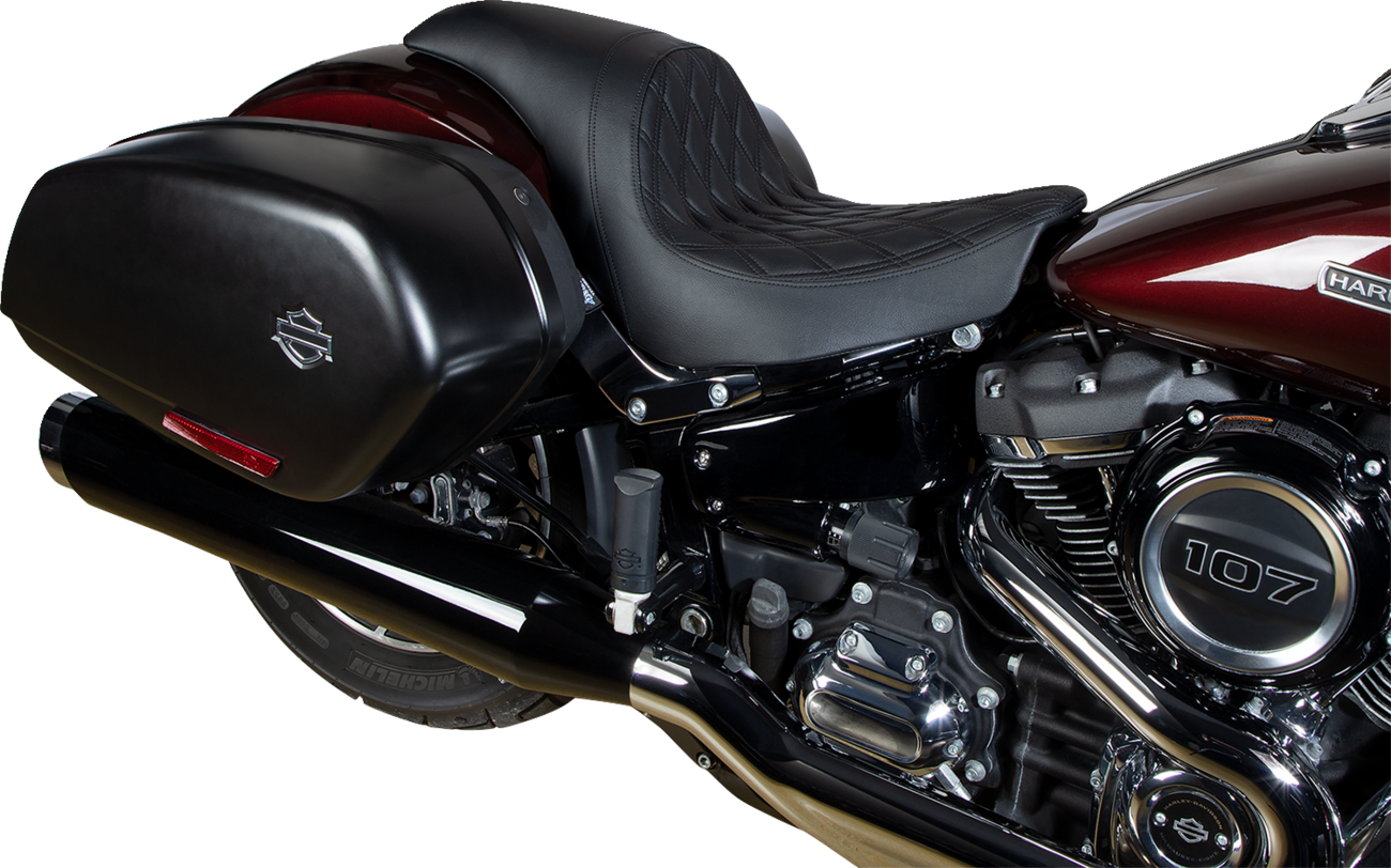 Drag Specialties Predator Diamond Seat for 2018-2025 Harley Softail Low Rider
