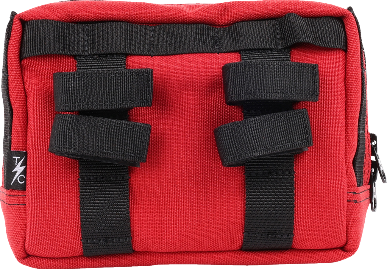 Thrashin Supply Red Motorcycle Handlebar Storage Bag Harley Davidson THB-0015