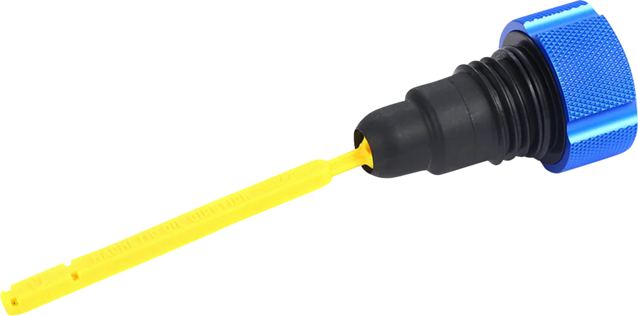 Figurati Curved Blue Magnetic Engine Oil Dipstick for 2007-2016 Harley Touring