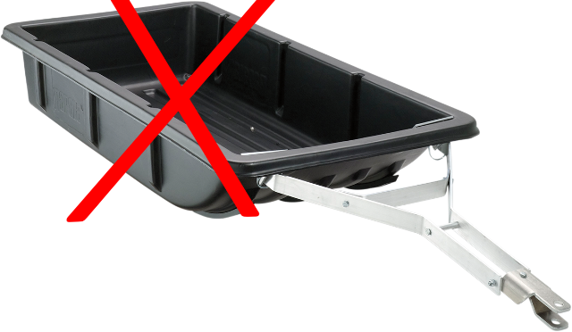 Moose Utility Snow ATV Offroad Snowmobile Cargo Sled Tub Tow Bar