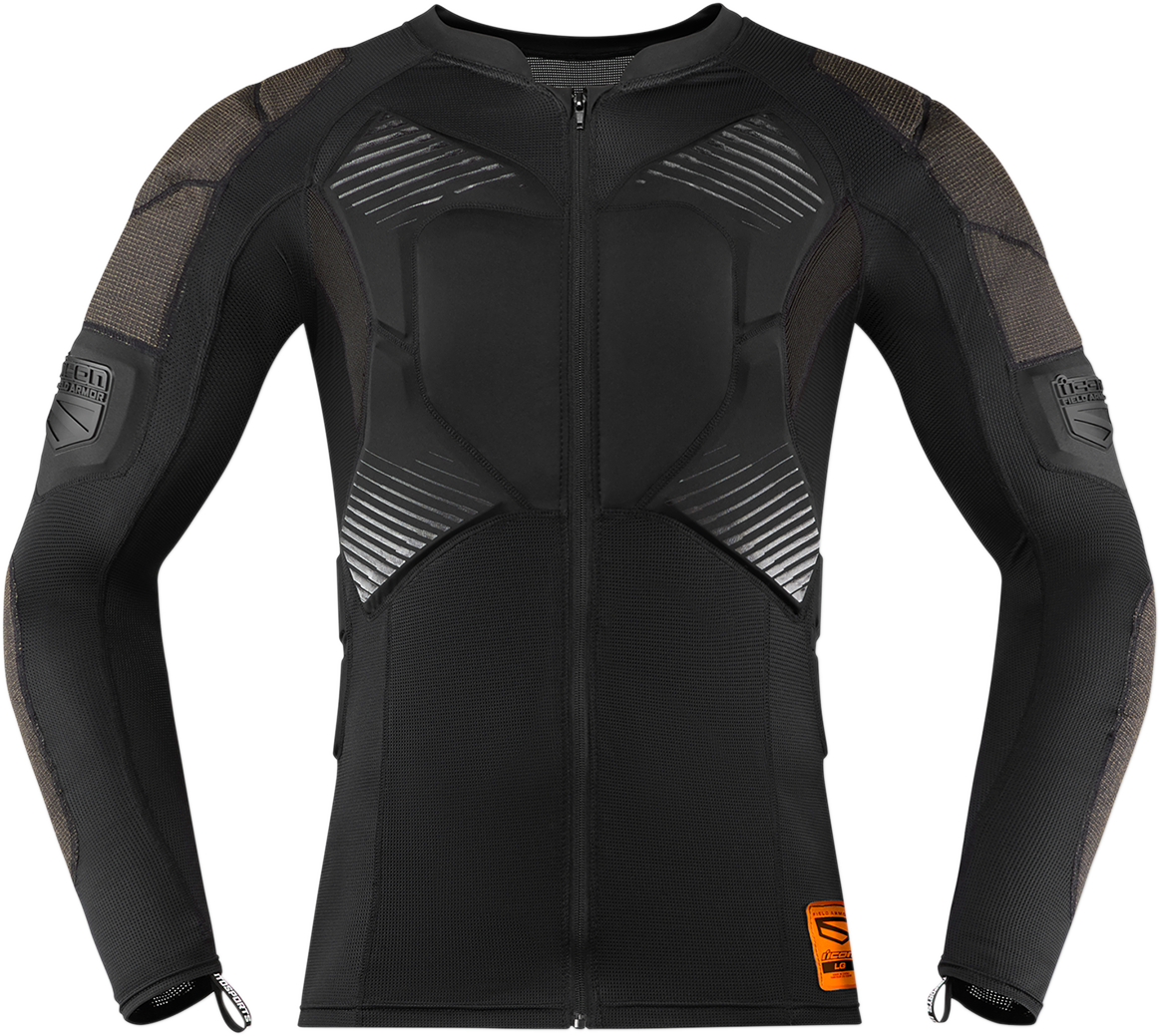 Icon Unisex Black Field Armor Chest Compression motorcycle Riding Under Shirt