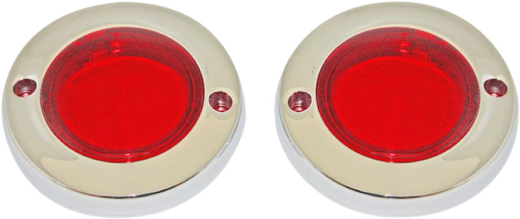 Custom Dynamics Chrome Flat Bezel Turn Signal Adapters 1986-2020 Harley Touring