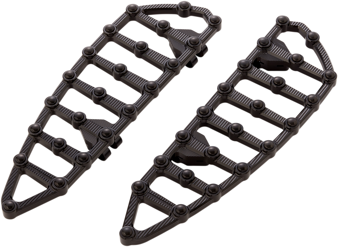 Arlen Ness MX Black Driver Floorboards for 1980-2024 Harley Touring Softail