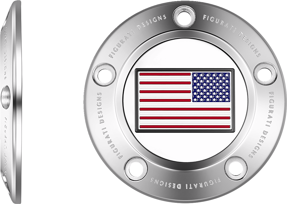 Figurati Designs American Flag Timing Cover for 1999-2017 Harley Davidson