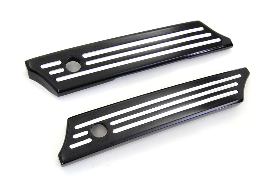 VTwin Contrast Cut Rear Saddlebag Hinge Latch Covers 2014-2023 Harley Touring