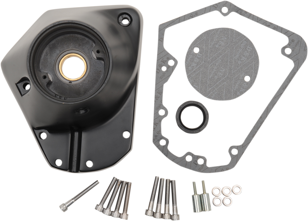 Drag Specialties Black Motorcycle Cam Cover Kit 1993-2000 Harley Touring Softail