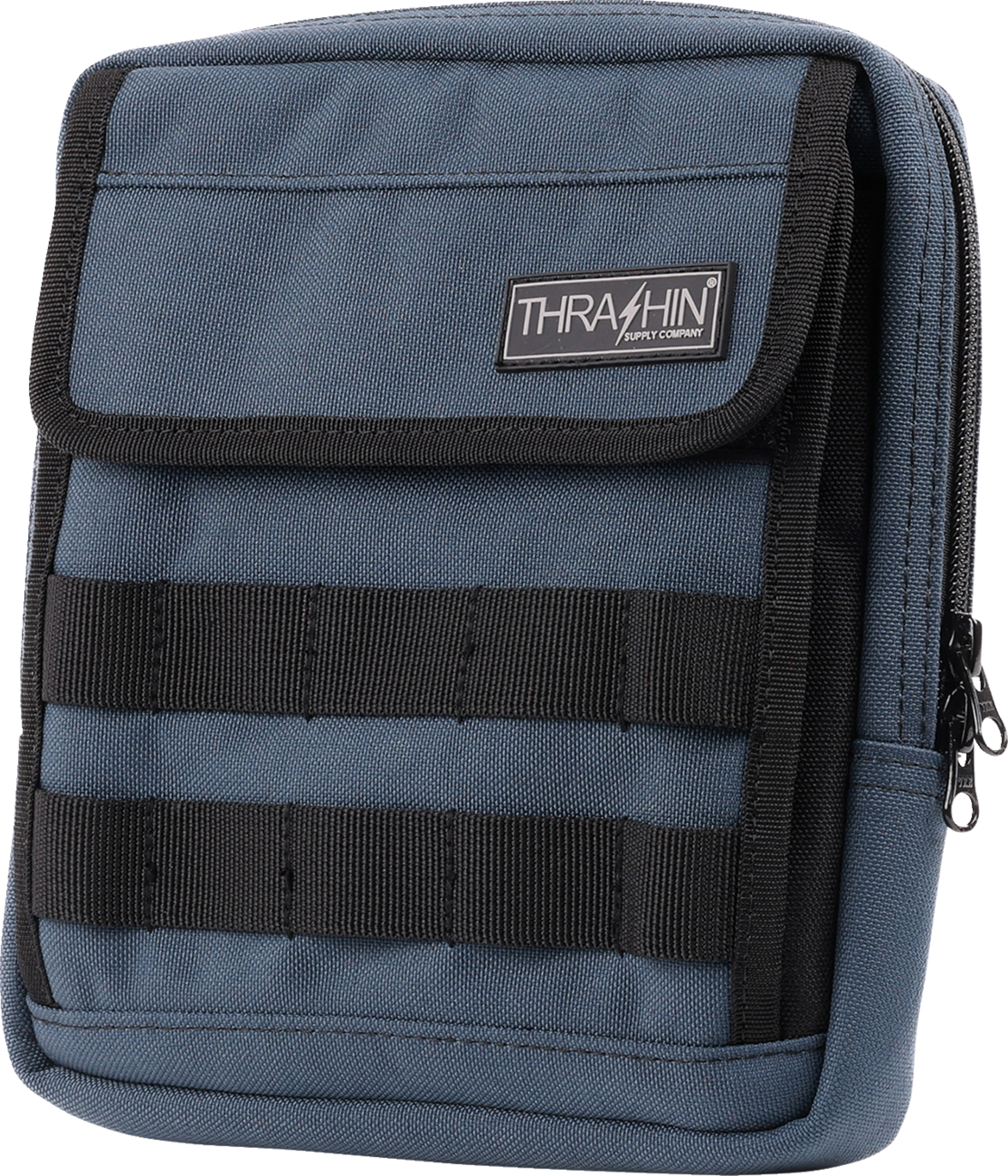 Thrashin Supply Blue Motorcycle Handlebar Storage Bag Slim for Harley THB-0029