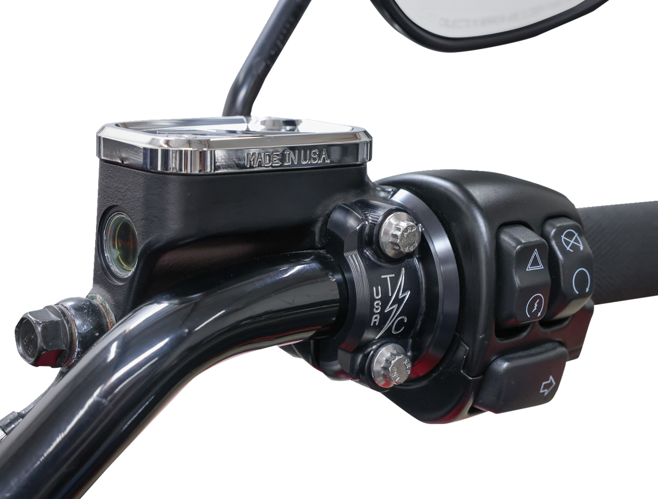 Thrashin Speedway Twice Cut 1" Handlebar Clutch Brake Perch Clamp Kit for Harley