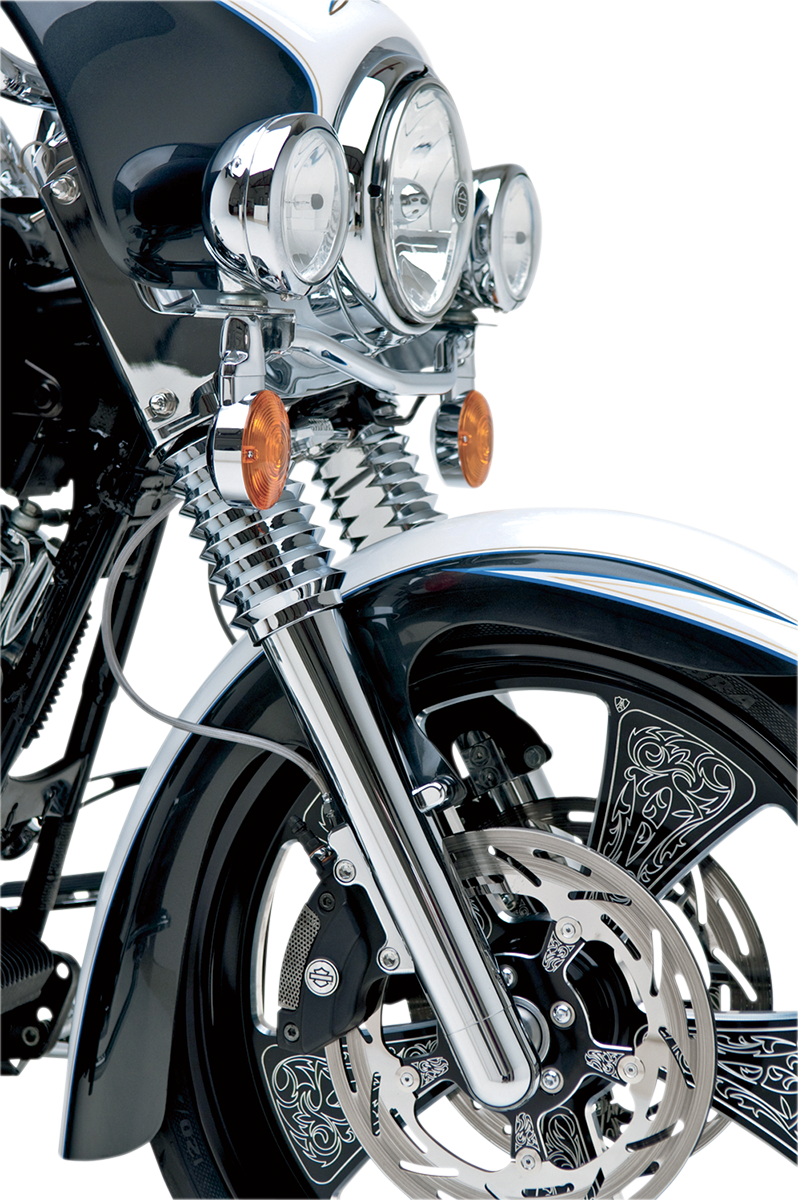 Arlen Ness Chrome Dual Disc Front Lower Fork Hot Legs 2008-2013 Harley Touring