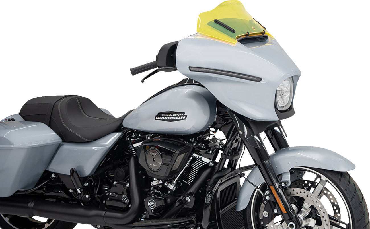 Klock Werks Kolor Flare 8" Yellow Ice Windshield for 2023-25 Harley Street Glide