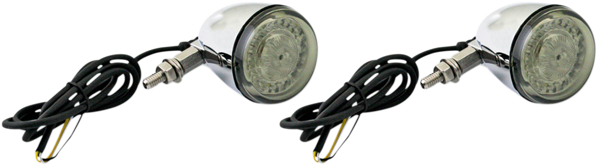 Custom Dynamics ProBeam Chrome Universal Motorcycle LED Turn Signals Harley