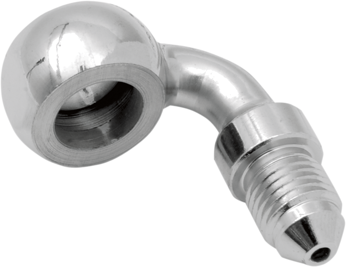 Drag Specialties Chrome 3/8" Steel 90 Degree Brake Line Banjo Fitting for Harley