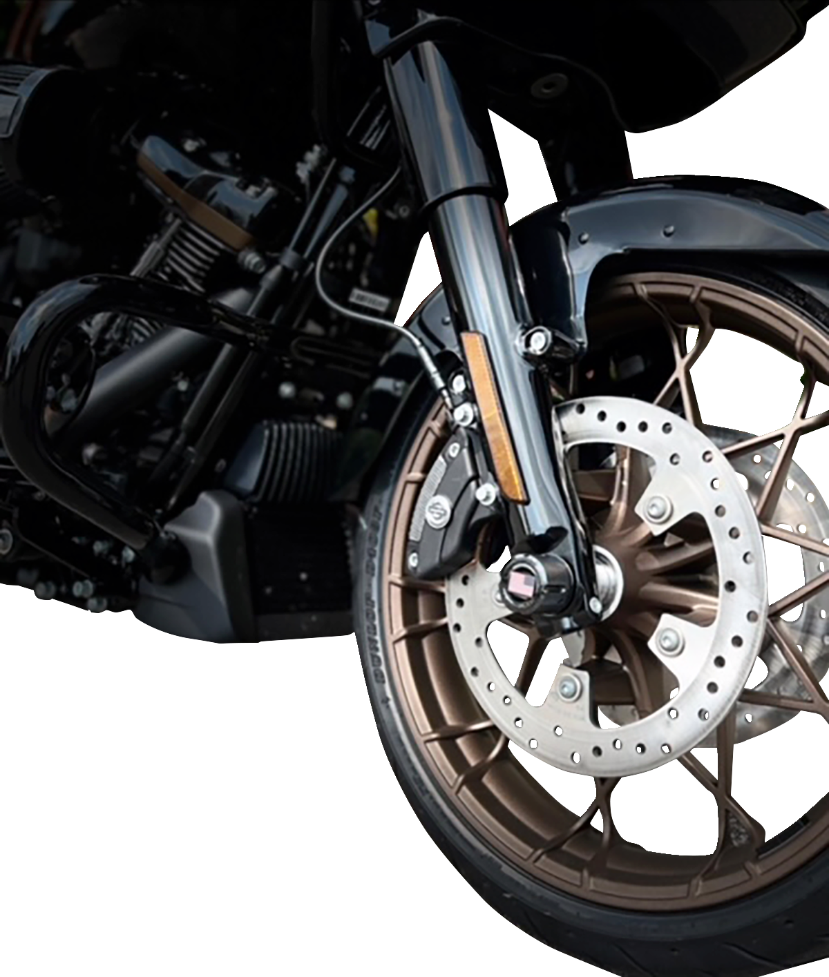 Figurati Designs American Flag Front Axle Nut Black Covers for 2002-2022 Harley