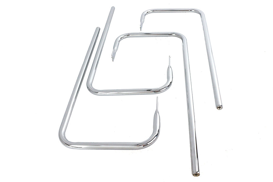 Vtwin Chrome Saddlebag Rail Set fits 1993-2008 Harley Touring Electra Glide FLT