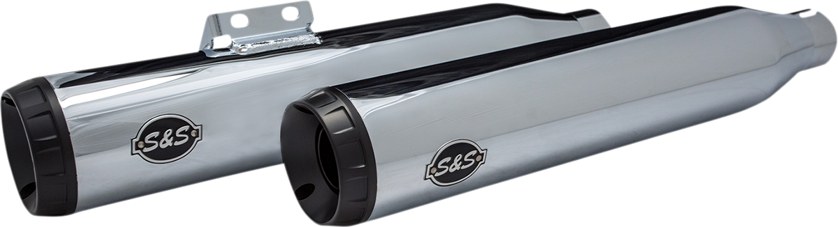 S&S Grand National Chrome 50 State Legal Slip on Mufflers 18-20 Harley Softail