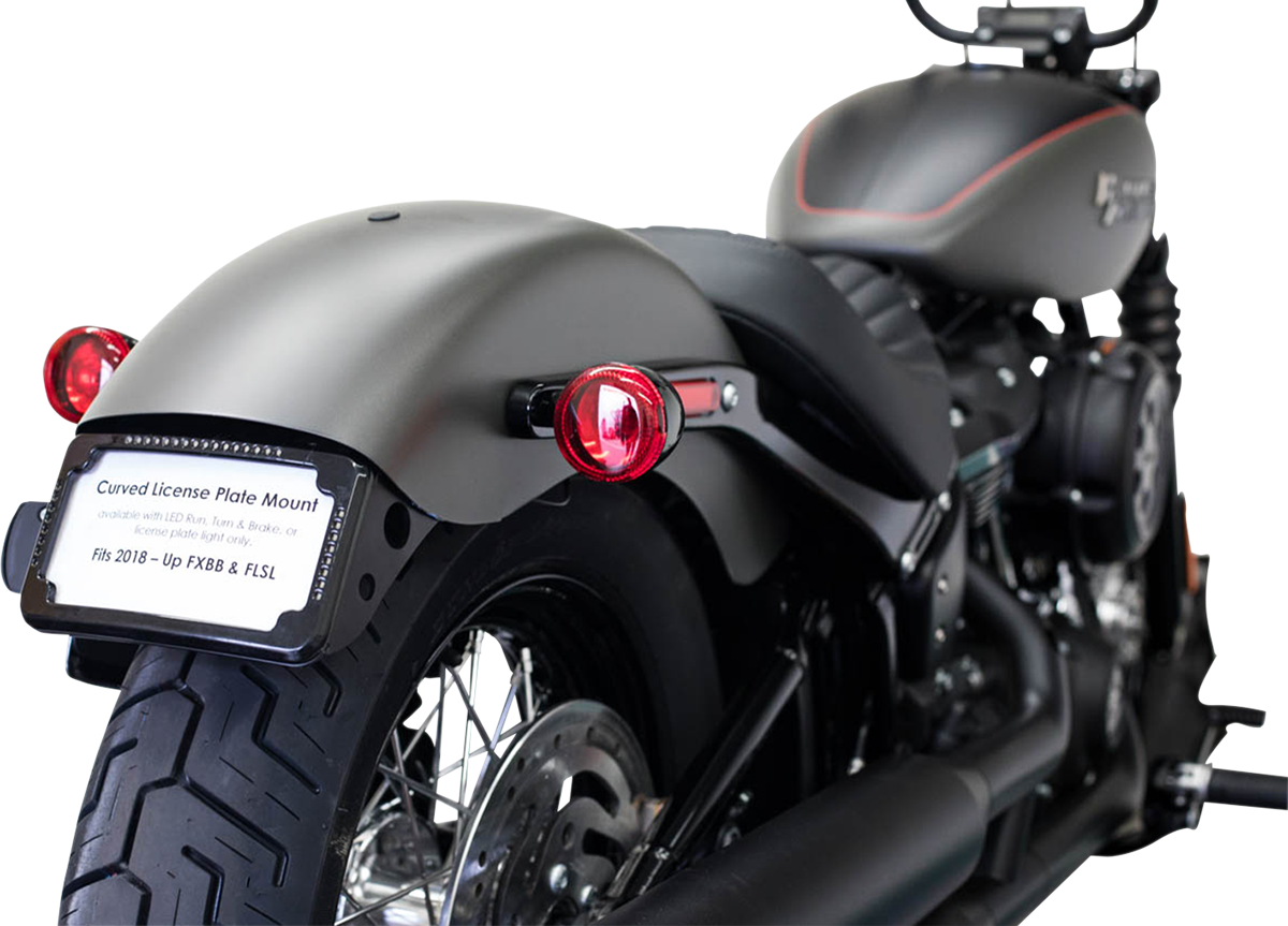 Cycle Visions Black LED License Plate Frame 2018-2024 Harley Softail FXBB FLSL