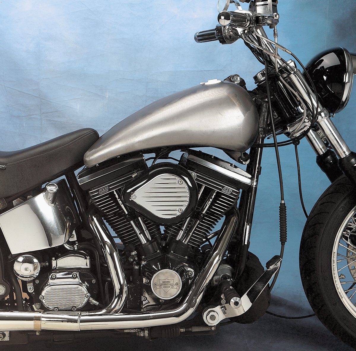 Drag Specialties 5.2 Gallon 2" Extended Gas Fuel Tank 1985-1999 Harley Softail