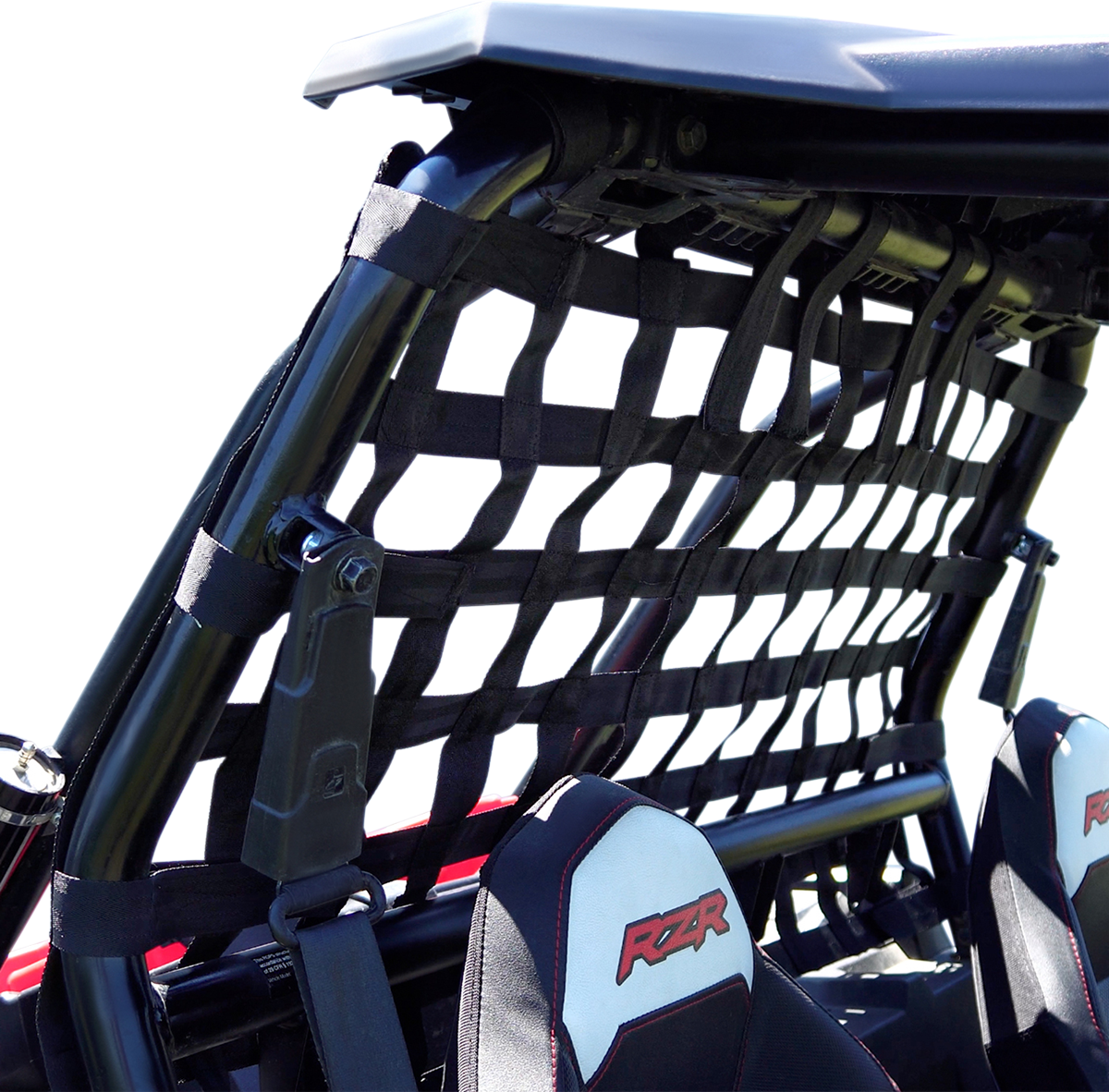 Kimpex Black Polyester UTV Side by Side Rear Net 2011-21 Polaris RZR 570 EPS 570