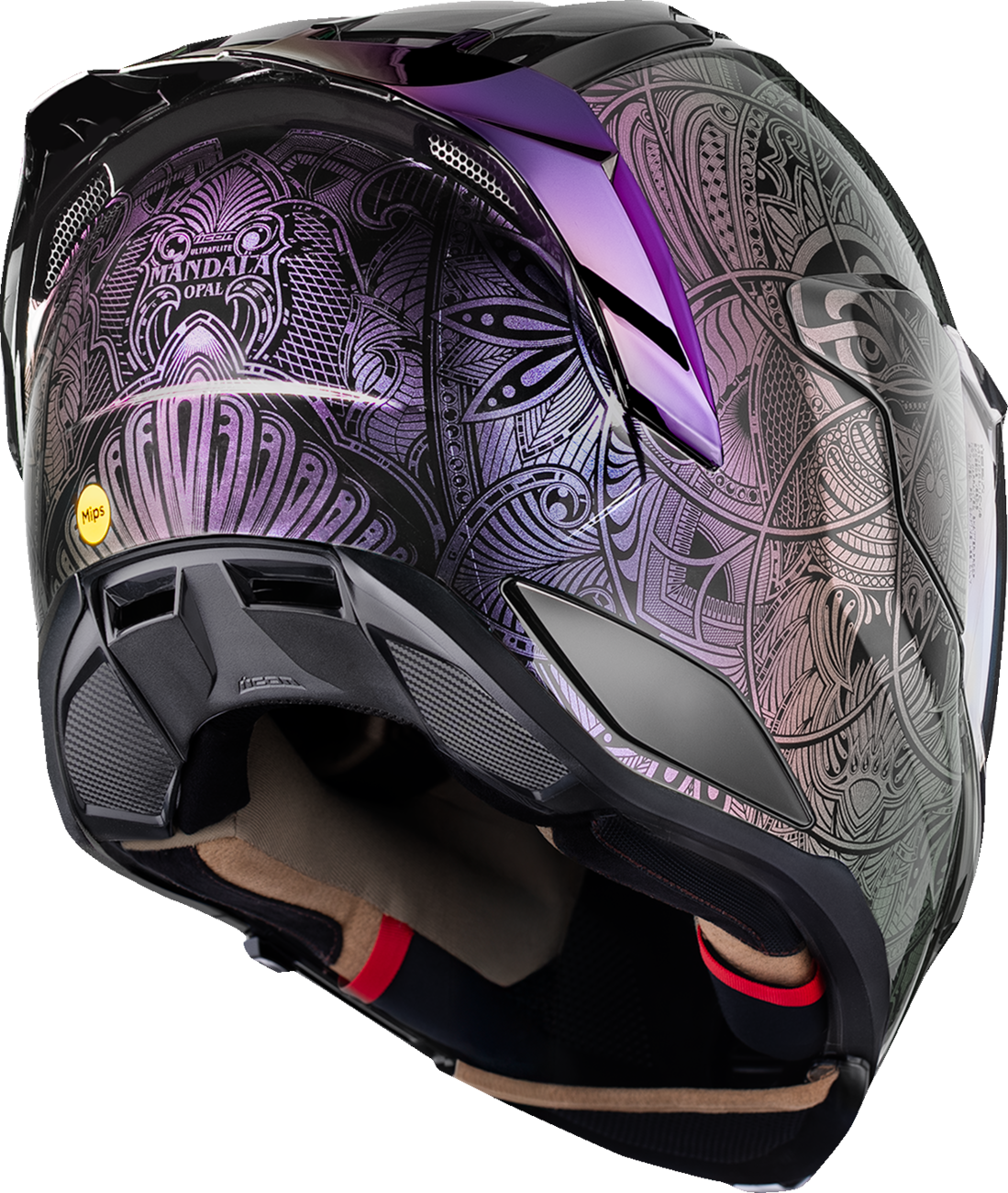 Icon Ultraflite Opal Mandala Purple MIPS Full Face Adult Motorcycle Helmet