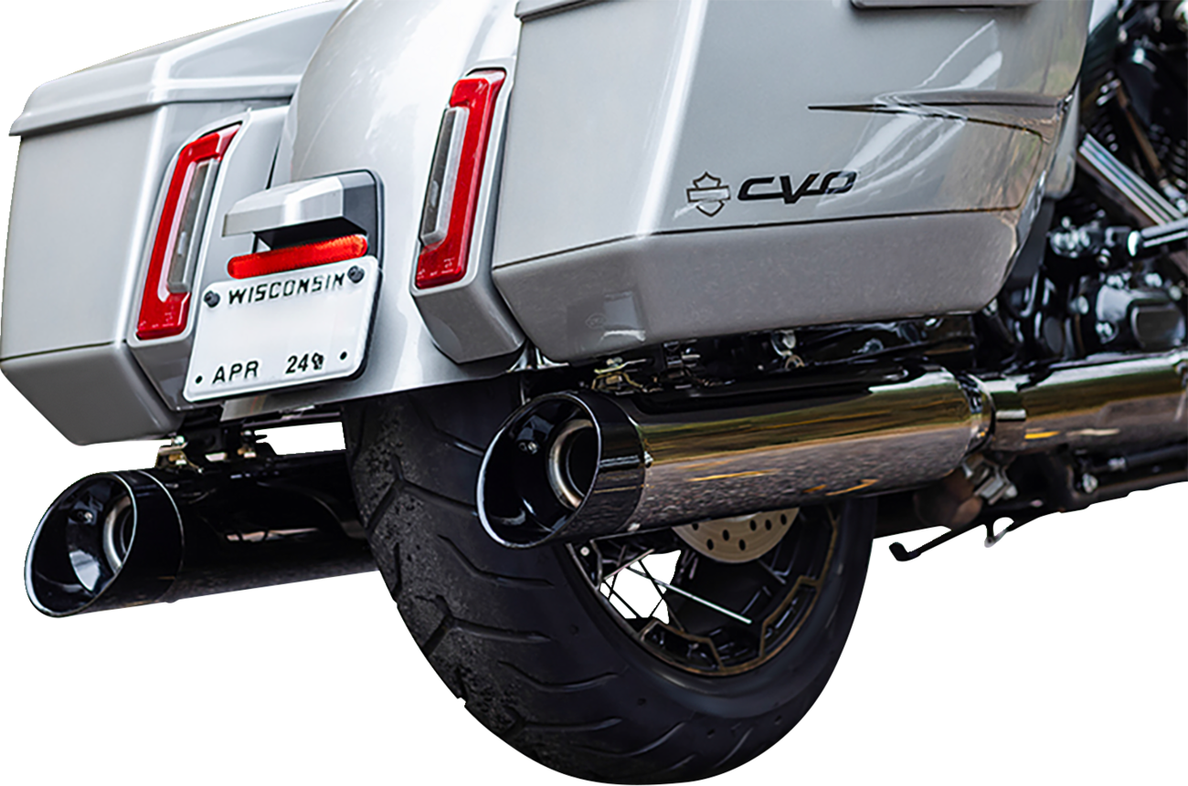 S&S MK45 Slip-on Lava Chrome 4.5" Mufflers for 2017-2024 Harley Touring 50 State