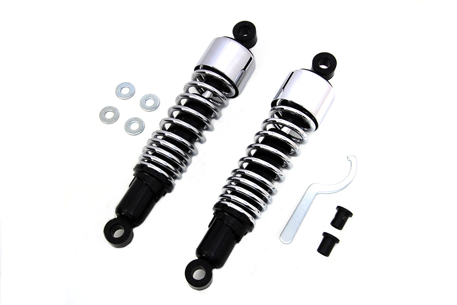 VTwin Chrome 12.5'' Rear Shocks for 1995-2016 Harley Touring FLT FLHR FLX FLXT