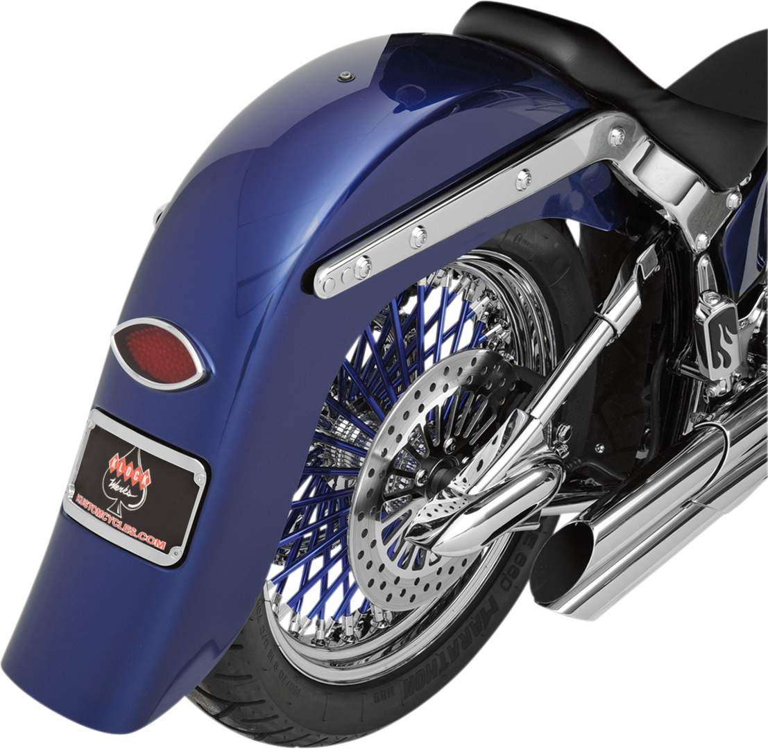 Klock Werks 4" Frenched Plate Custom Application Motorcycle Rear Fender Harley
