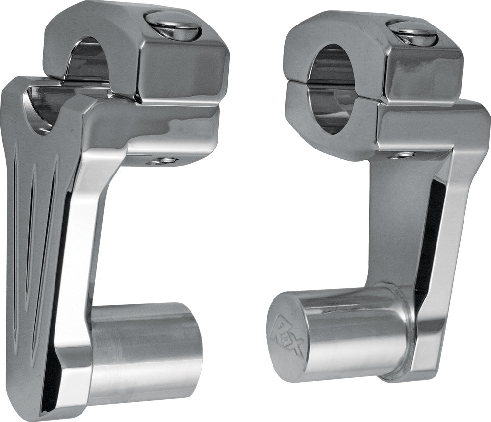 Rox Chrome Pivoting 2" Motorcycle 1" Handlebar Risers fits Harley Davidson
