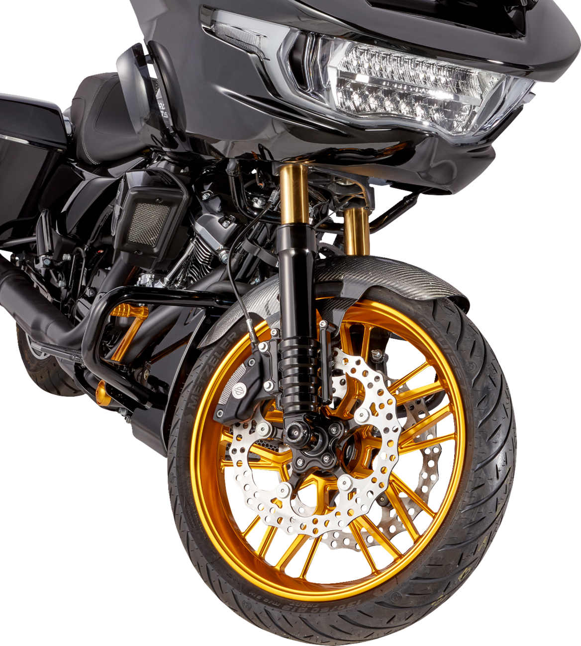 Arlen Ness Carbon Fiber 19" Cafe Front Fender for 2023-2024 Harley Touring FLTR