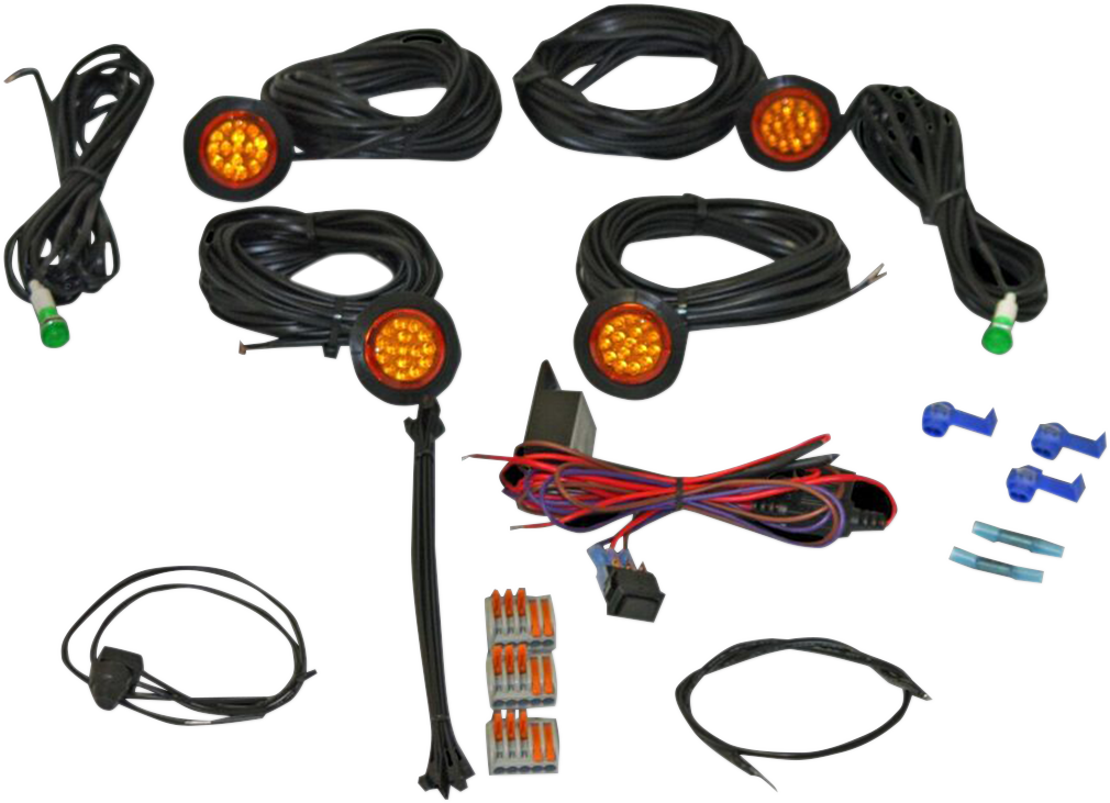 Custom Dynamics Front Rear Amber LED Universal Atv Utv Off road Turn Signal Kit