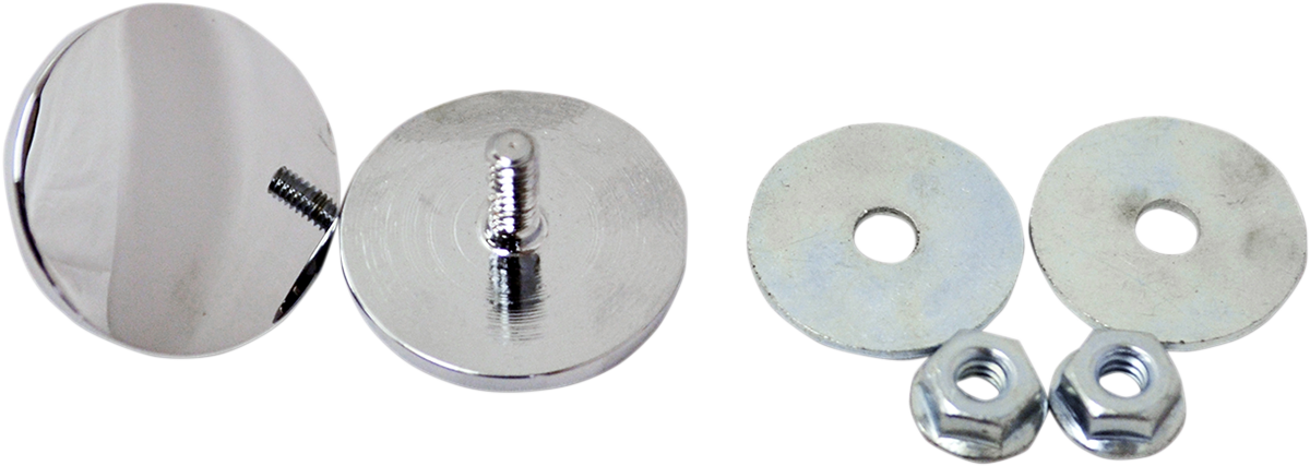La Choppers Chrome Fairing Mirror Hole Plugs 1996-23 Harley Touring FLHX FLHT