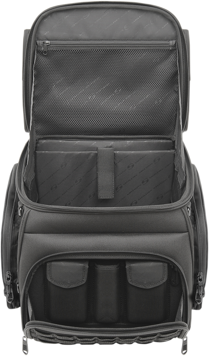 Saddlemen Black Textile BR3400 Tactical Sissy Bar Bag for Harley Davidson