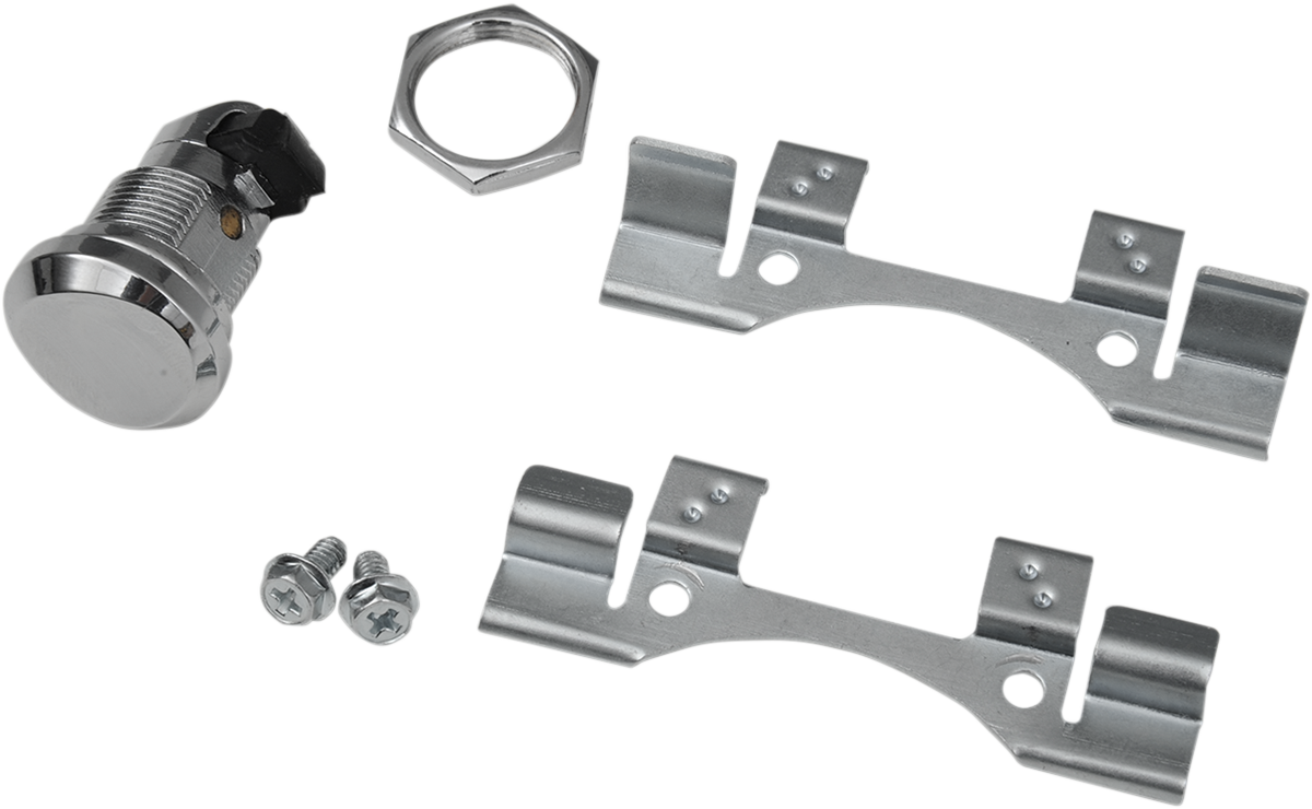 Drag Specialties Chrome Push Button Fuel Gas Door Latch 1992-2020 Harley Touring