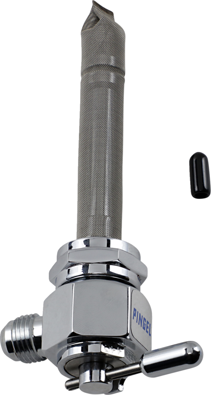 Pingel Power Flo 22mm Chrome 6AN Fuel Petcock Valve for S&S E & G Carburetors