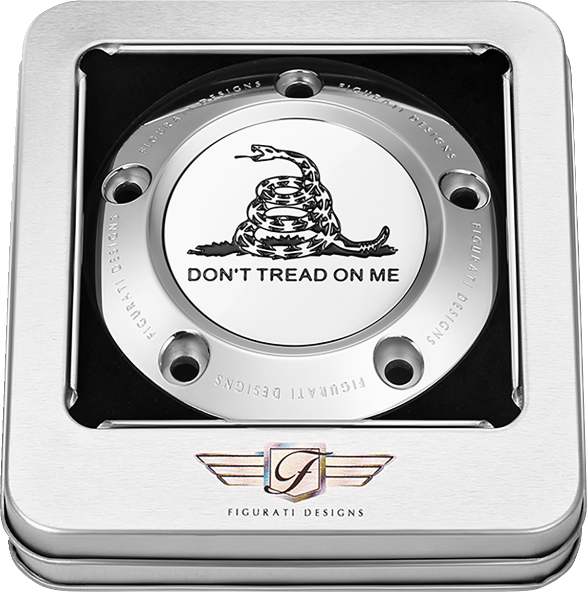Figurati Designs Don't Tread on Me Timing Cover for 1999-2017 Harley Davidson