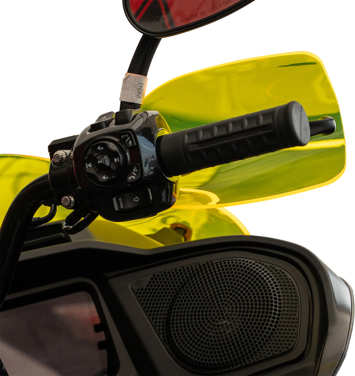 Klock Werks Flare Yellow Ice Hand Guards for 2002-2025 Harley Hydraulic Clutch