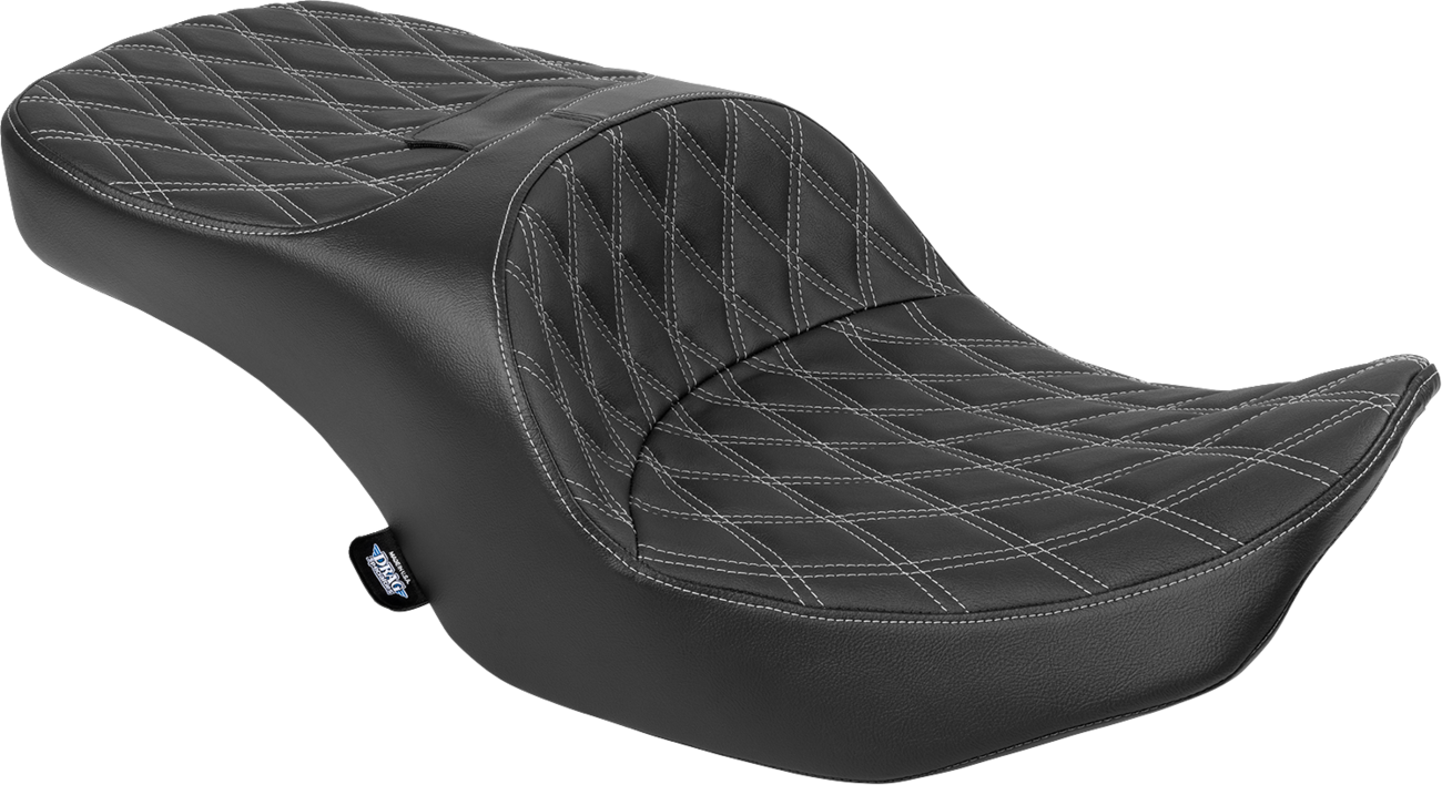 Drag Specialties Freedom Forward Silver Diamond Seat for 2023-25 Harley Touring