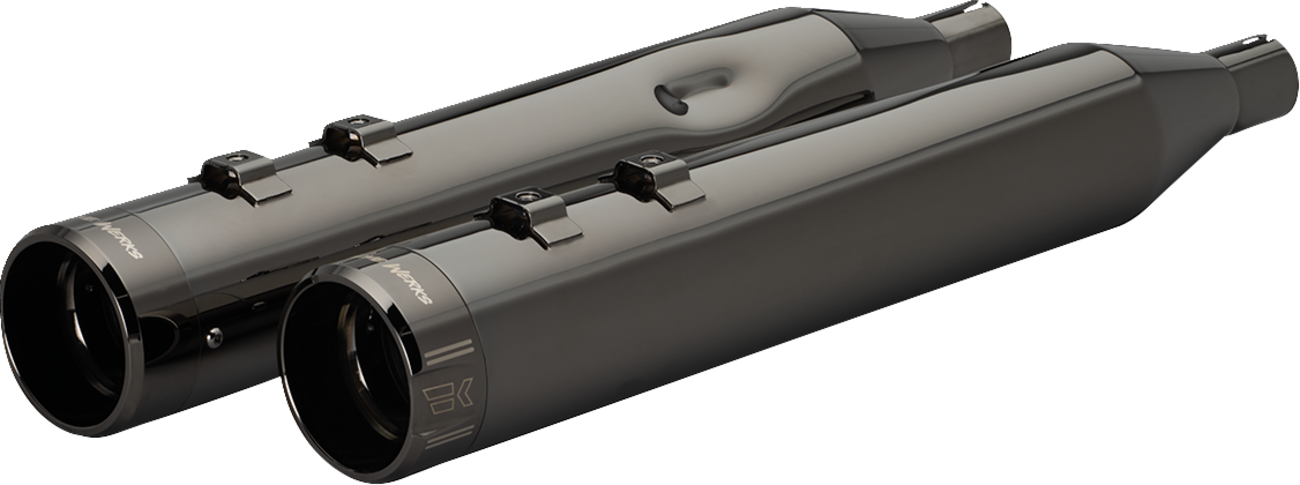 Khrome Werks 4.5" HP Plus Black Slip On Mufflers fits 2017-2025 Harley Touring
