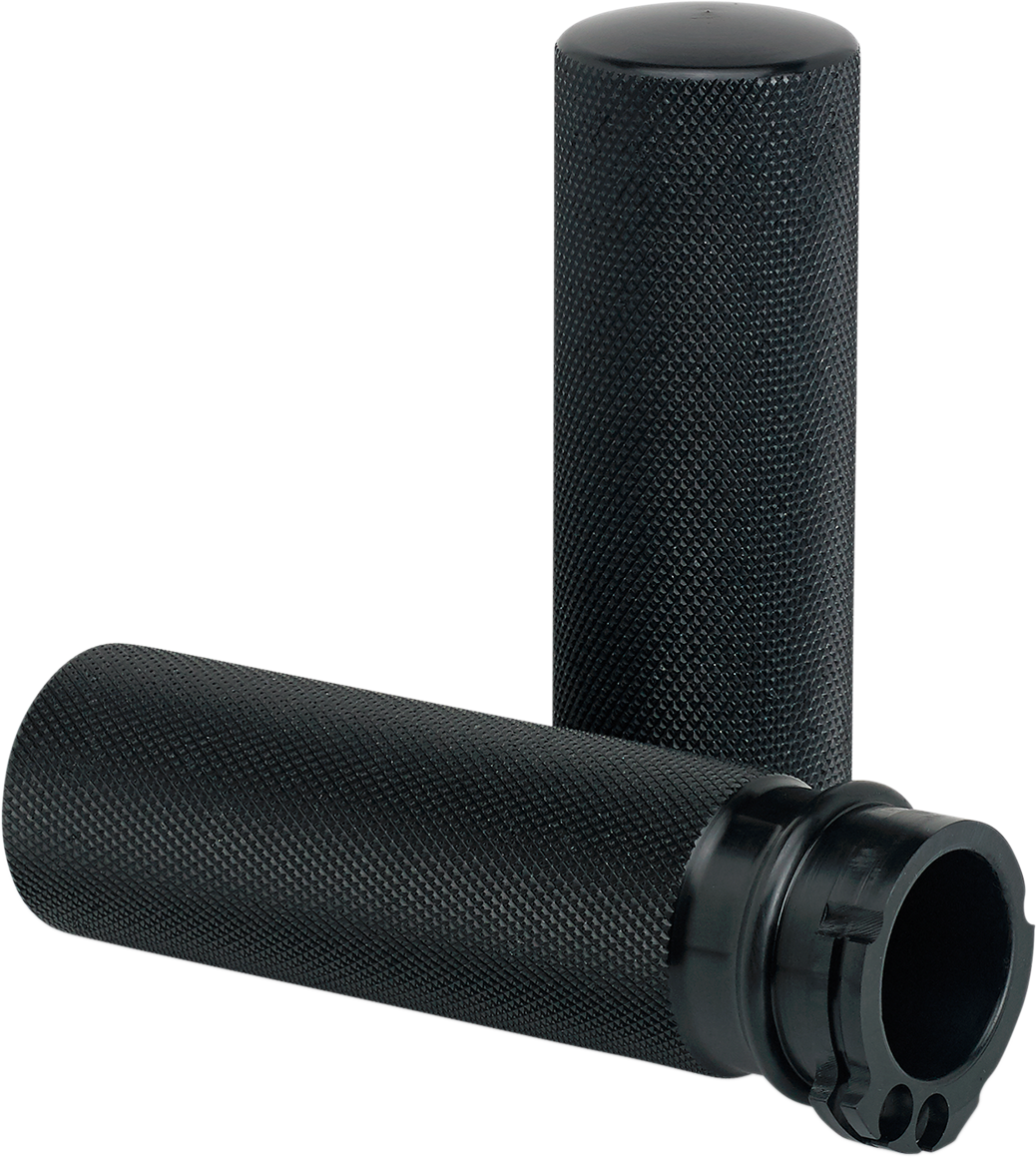 Joker Machine 1" Knurled Black Cable Handlebar Hand Grips for 1982-2022 Harley